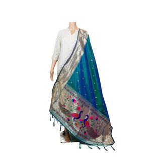 Paithani Tripple Muniya Dupatta - Morkanthi