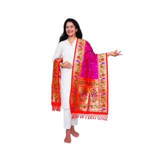 Paithani Butti Dupatta - Purple