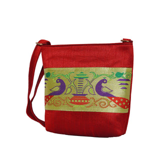 Paithani Sling Bag - Maroon