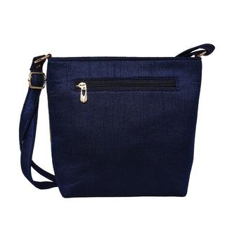 Paithani Sling Bag - Navy Blue