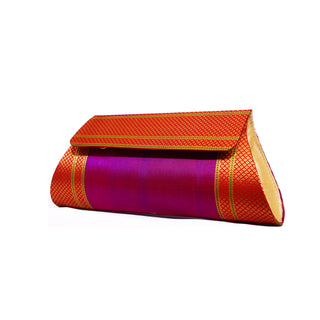 Paithani Damaru Clutch - Purple