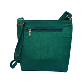 Paithani Sling Bag - Emerald Green