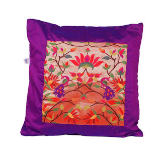 Paithani Pillow Cover - Purple