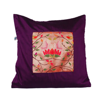 Paithani Pillow Cover - Amsuli / Plum