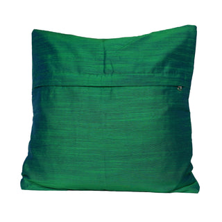 Paithani Pillow Cover - Metallic Green