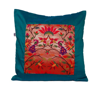 Paithani Pillow Cover - Morpankhi