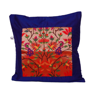 Paithani Pillow Cover - Royal Blue