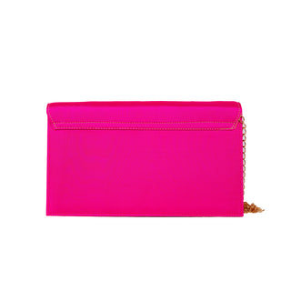 Paithani Box Clutch - Magenta