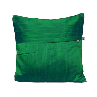 Paithani Pillow Cover - Metallic Green