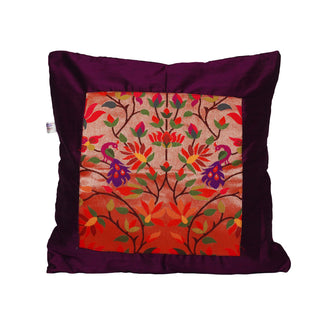 Paithani Pillow Cover - Amsuli / Plum
