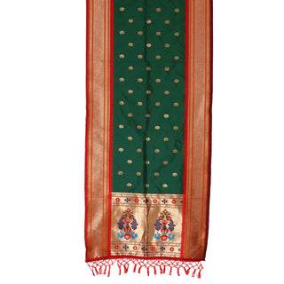 Paithani Short Dupatta - Green
