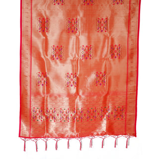 Paithani Dupatta - Golden Design 3 - Red