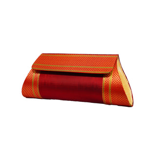 Paithani Damaru Clutch - Maroon