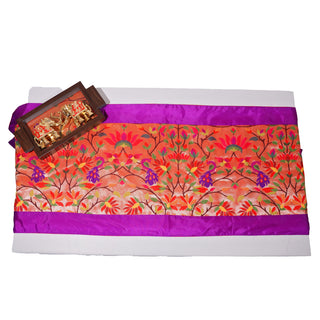 Paithani Table Runner - Four Seater - Violet