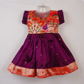 Paithani Frock - Plum / Amsuli