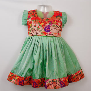 Paithani Frock - Pista