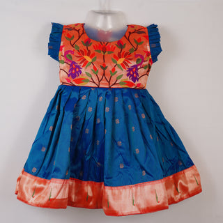Paithani Frock - Morkanthi
