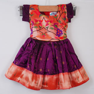 Paithani Frock - Amsuli / Plum