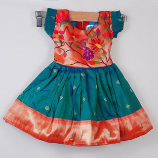 Paithani Frock - Morpankhi