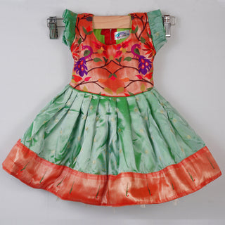 Paithani Frock - Pista