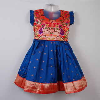 Paithani Frock - Morkanthi
