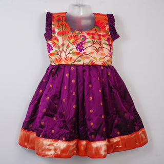 Paithani Frock - Amsuli / Plum
