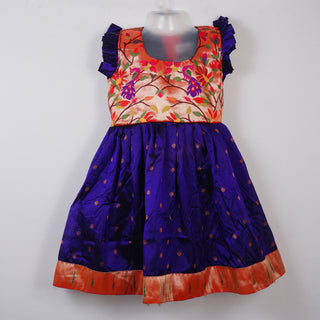 Paithani Frock - Blue