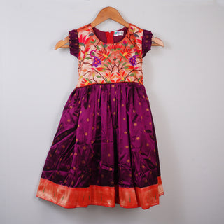 Paithani Frock - Amsuli / Plum