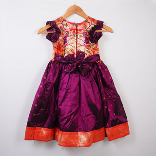 Paithani Frock - Amsuli / Plum
