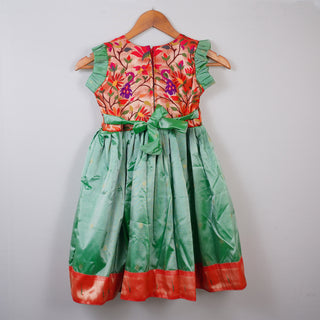 Paithani Frock - Pista