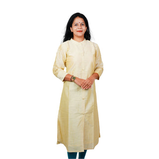 A line Ladies Kurti - Off White