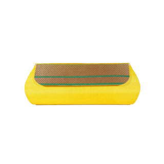 Paithani Zari Clutch - Yellow