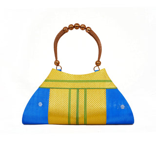 Paithani Boat Shape Handbag - Chintamani