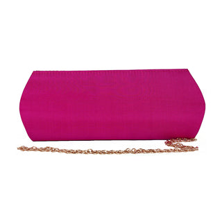 Paithani Zari Clutch - Dark Pink