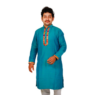 Gents Paithani Kurta - Mor Pankhi
