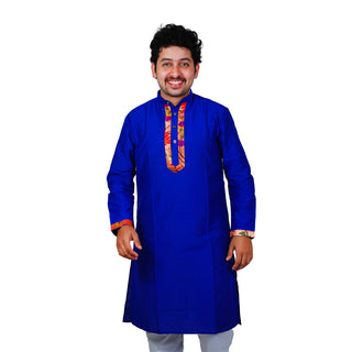 Gents Paithani Kurta - Blue