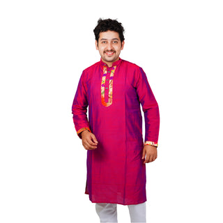 Gents Paithani Kurta - Magenta