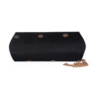 Paithani Zari Clutch - Black