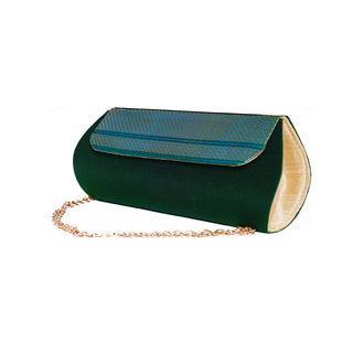 Paithani Zari Clutch - Bottle Green