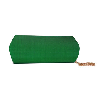 Paithani Zari Clutch - Bottle Green