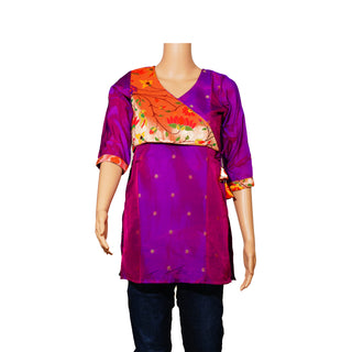 Paithani Short Kurti - Purple